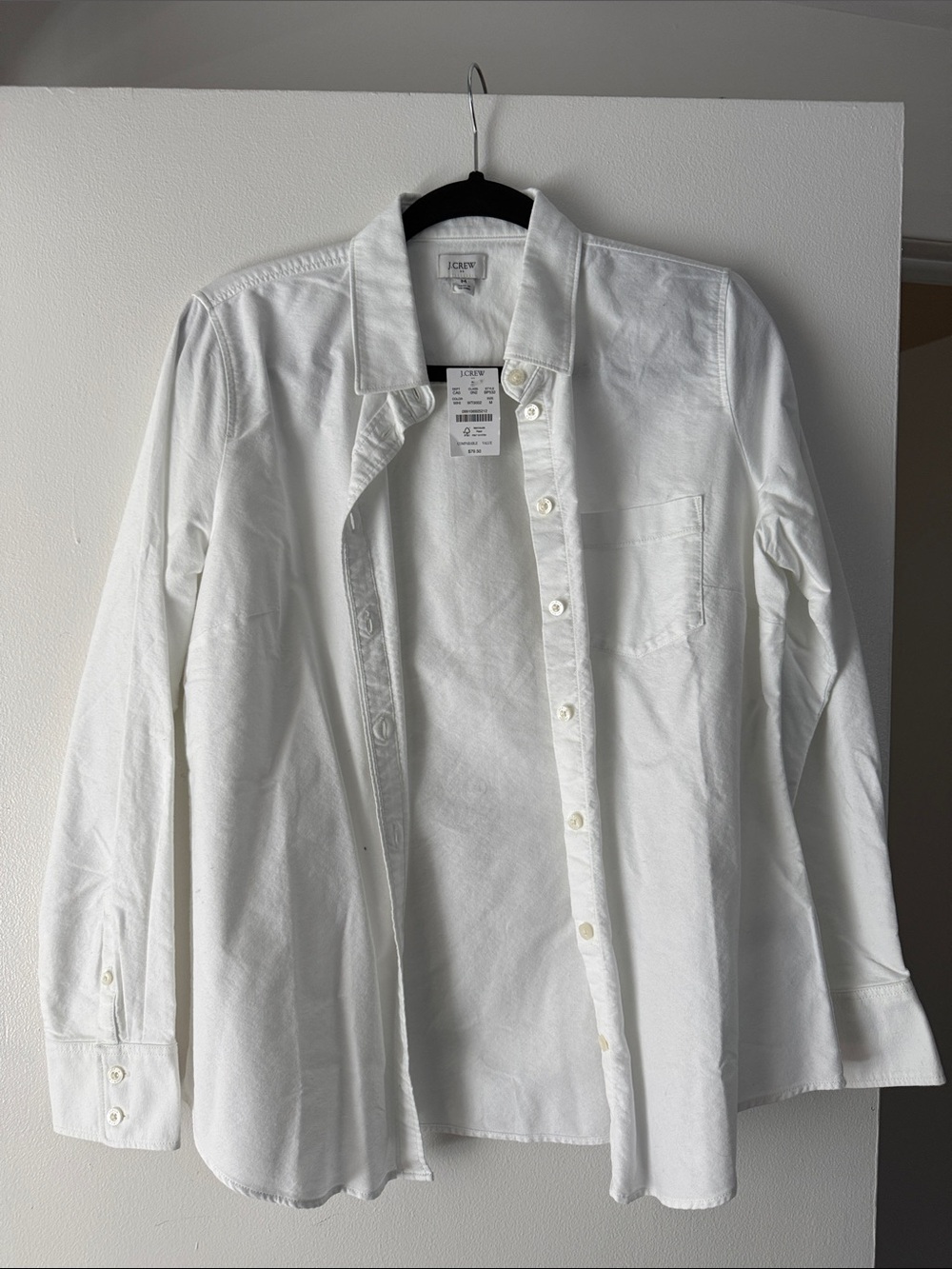 J. Crew White Casual Button-Down Shirt - Classic Pocket